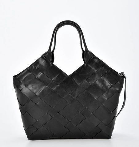 Baxter weave leather tote