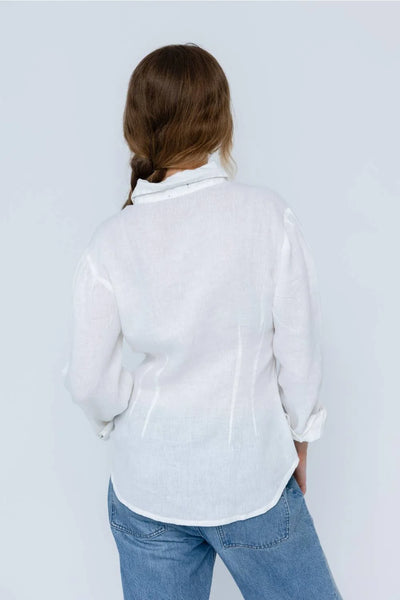Copenhagen Linen Blouse-White