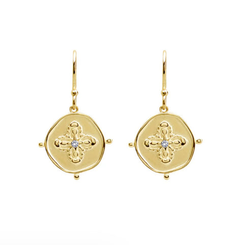 Sahara small Earrings in yellow gold