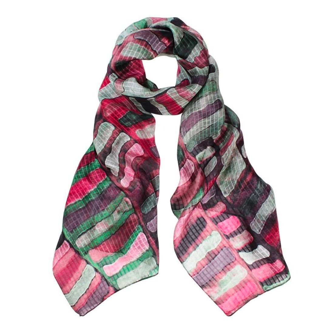 Multi colour Silk Squares Scarf