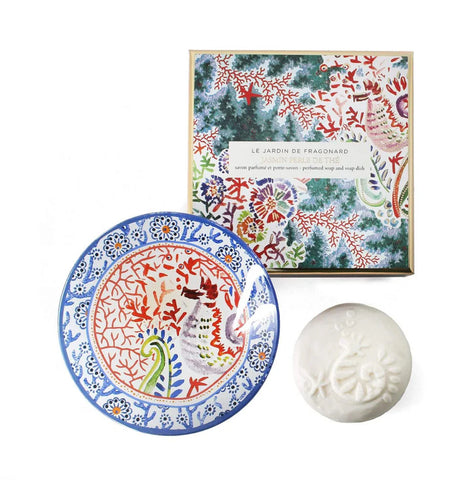 Jasmin Perle de the soap & dish set