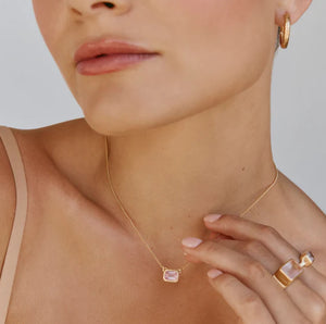 Rose Quartz Deco Necklace