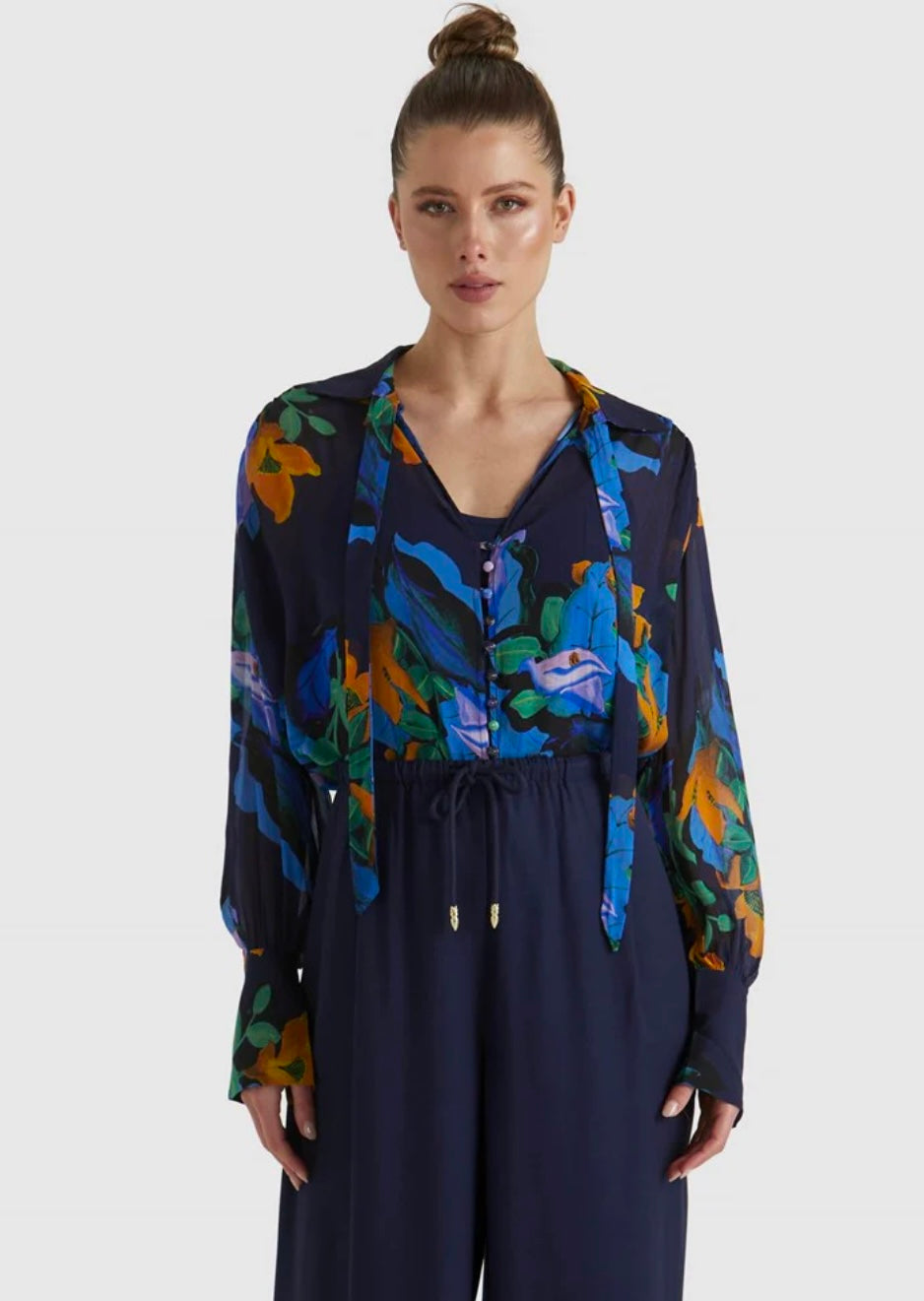 Twilight Top - Navy Floral
