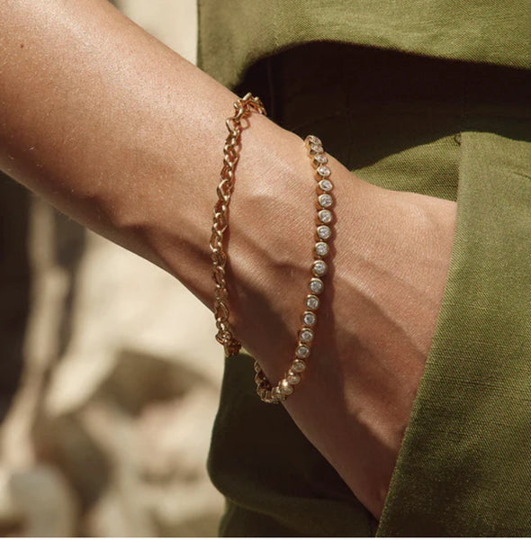 Vintage heart chain bracelet