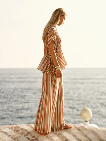 Ophelia Top-Sandbar Stripe