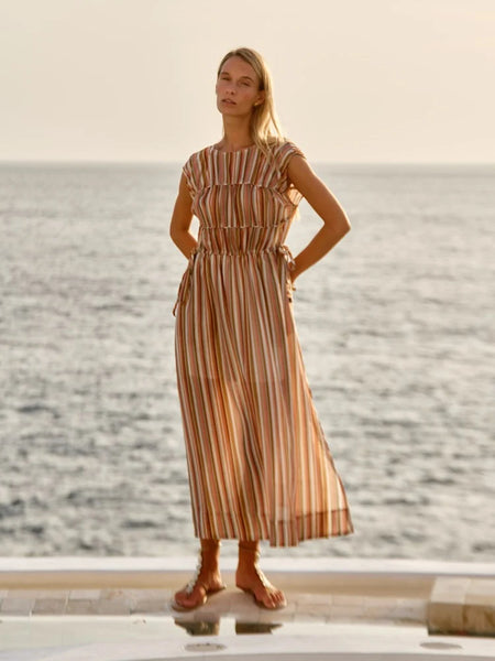 Callista Midi Dress-Sandbar Stripe