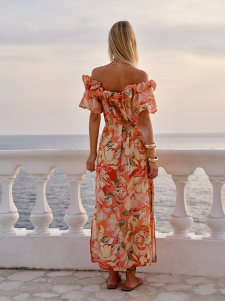 Cosima Floral Midi Dress-Petal