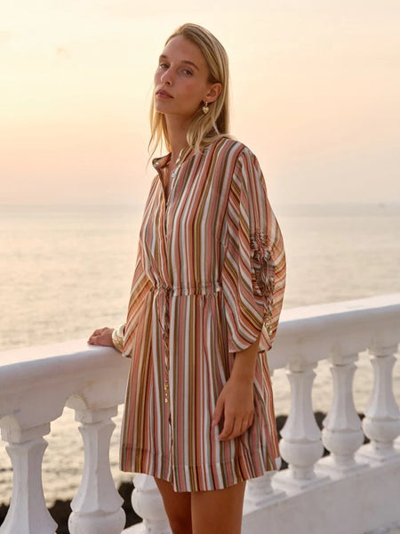 Vera Mini Dress-Sandbar Stripe