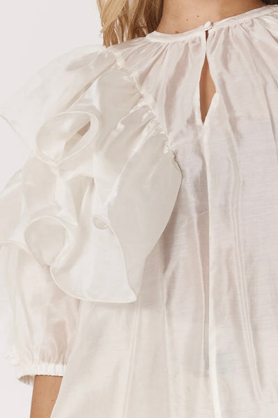 Celeste Ruffled Blouse - Ivory