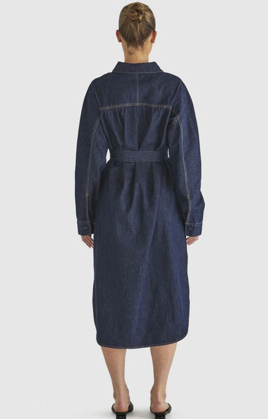 Soaring Shirt Dress - Indigo Wash