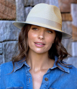Izzy Fedora-Ivory Light Grey