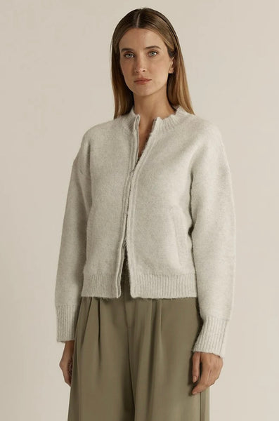 Lumi Zip Up Jumper - Snow Marle
