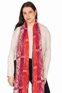 Maxi Abstract Merino Scarf