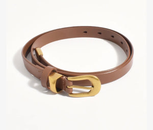 Taylor Metal Buckle Belt-Tan
