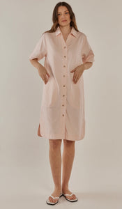 Dawson Denim Dress - Pink