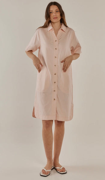 Dawson Denim Dress - Pink
