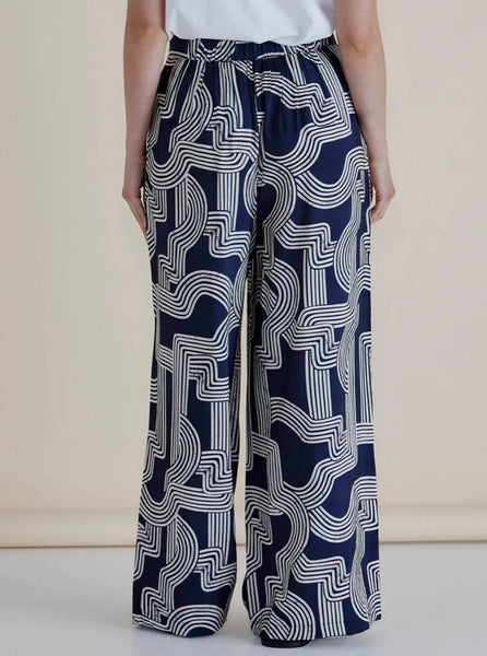 Zander Pant - Navy Geo