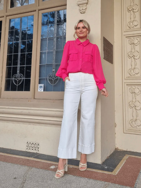 Wanda Denim Pant White