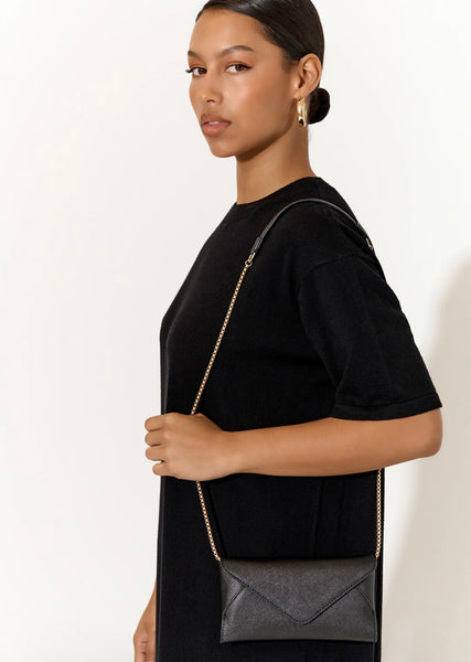 Carmen Envelope Crossbody Bag-Black