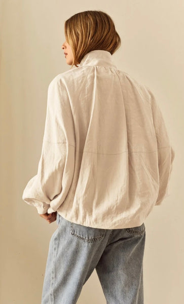 Emma Batwing Bomber-Cream