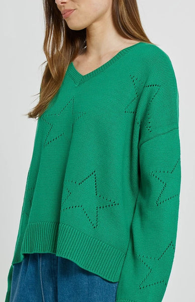 Selene Star Sweater - Green