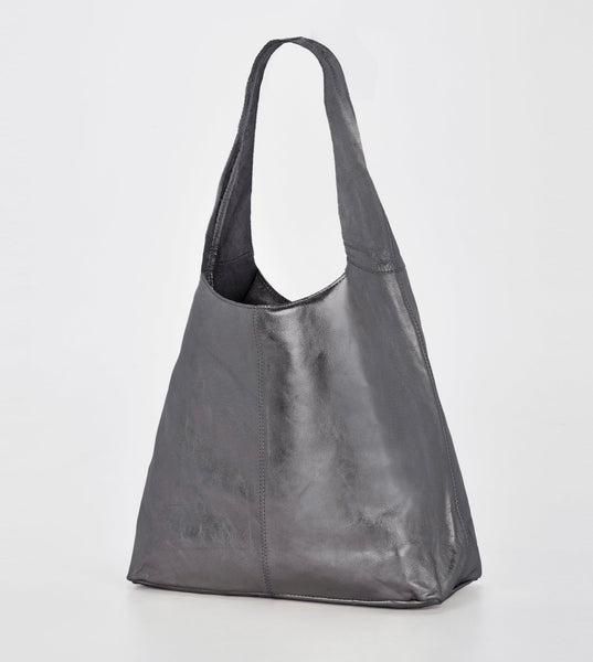 Lynx Metallic Leather Hobo