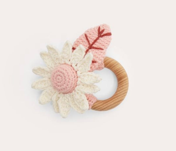 Bloom Flower Hand Crocheted Rattle
