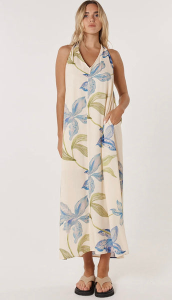 Anthea Maxi Dress - White Floral