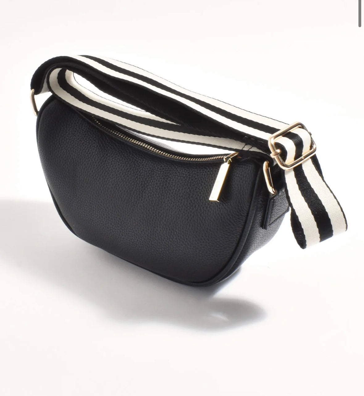Luella Saddle Crossbody Bag-Black