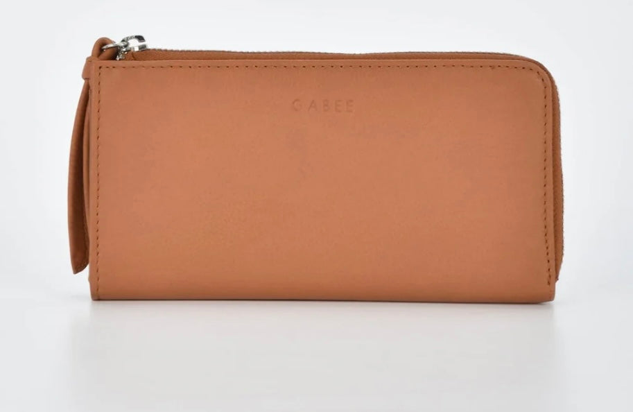 Alina RFID Safe Leather Zip Around Wallet