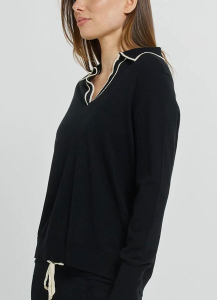 Makenna Polo Sweater - Black