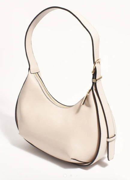 Cecelia Contrast Stitch Cresent Shoulder Bag