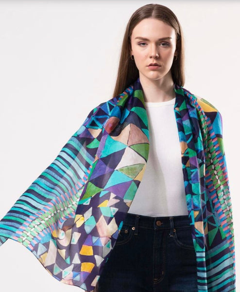 Tessera Kaleidoscope Design Pure Silk