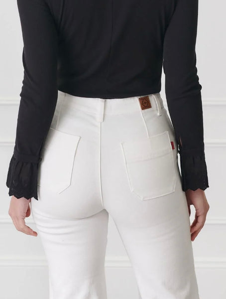 Wanda Denim Pant White