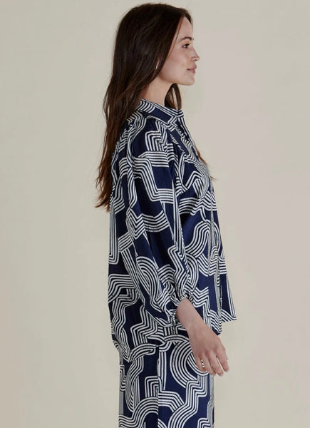 Rosalind Shirt - Navy Geo