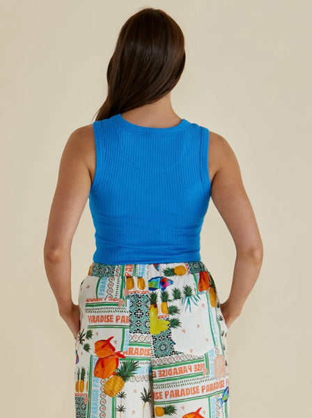 Francis Rib Tank - Blue
