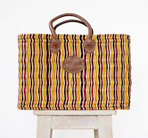 Reed basket large multicolour