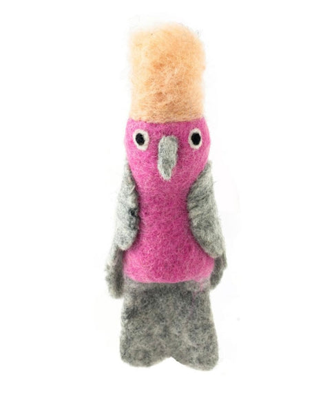 Finger puppet- Pink Galah