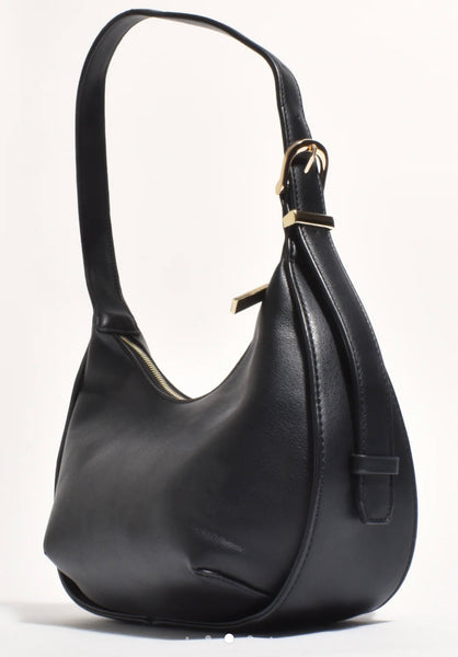 Cecelia Contrast Stitch Cresent Shoulder Bag