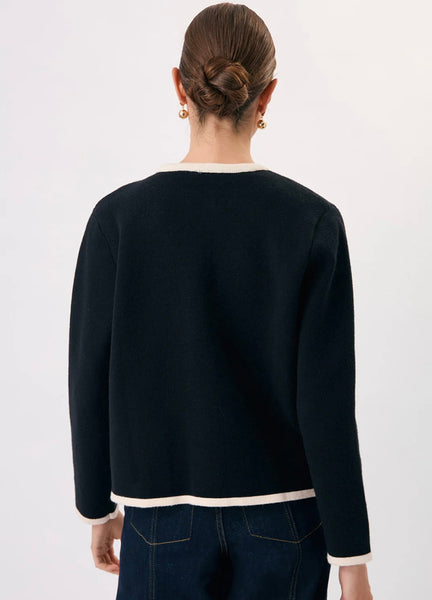 Annabel Contrast Knit Jacket