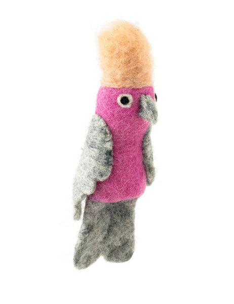Finger puppet- Pink Galah