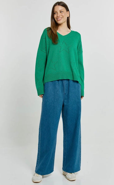 Selene Star Sweater - Green