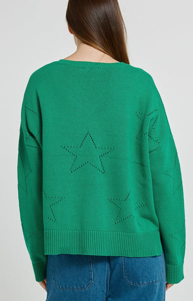 Selene Star Sweater - Green