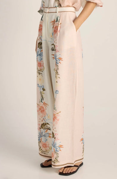 Solara Placement Print Pant - Pink Print