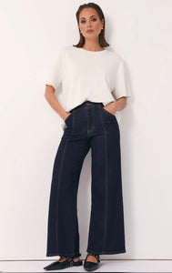 Adele Wide Leg Jeans-Dark Denim