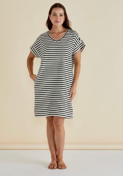 Elise V Neck Rib Dress