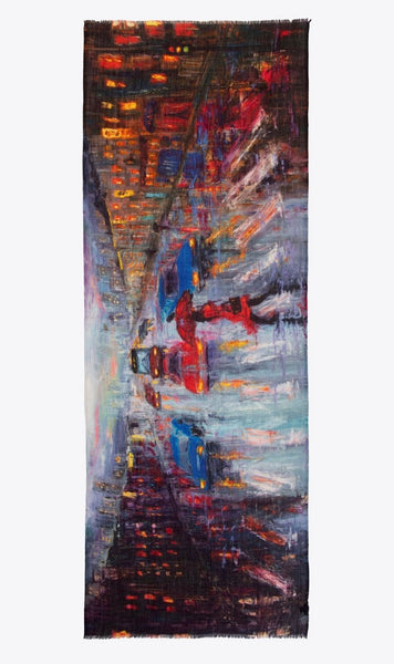 Umbrella Girl Wool Silk Scarf