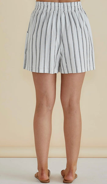 Sierra Short - Black White Stripe