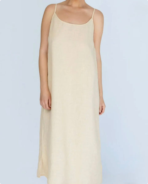 Midi Linen Slip Dress