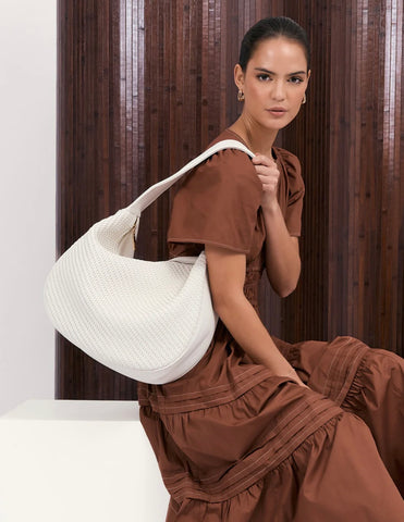 Mindy Weave Hobo Handbag